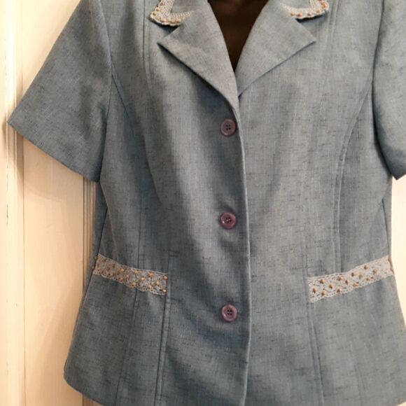 Sag Harbor  Blue Jacket & Skirt - Picture 3 of 8